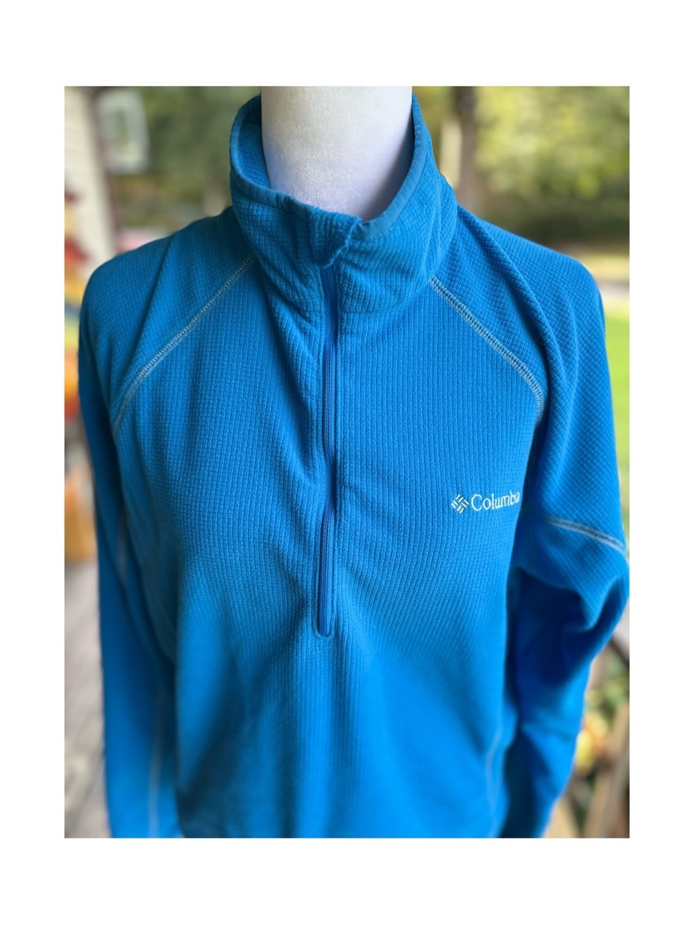 Columbia Teal Blue Half-Zip Performance Pullover Size Medium - Picture 3 of 10